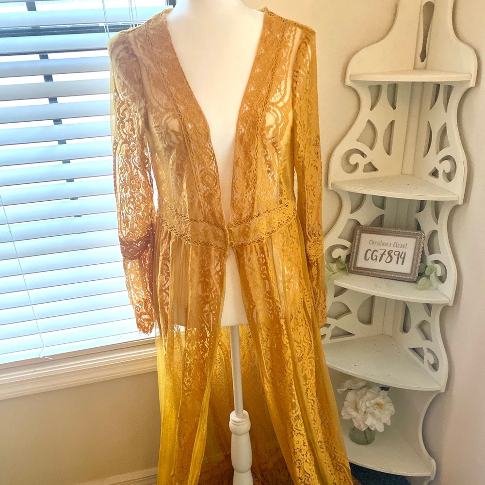 NWT Gorgeous Band of Gypsies Lace Duster Dress